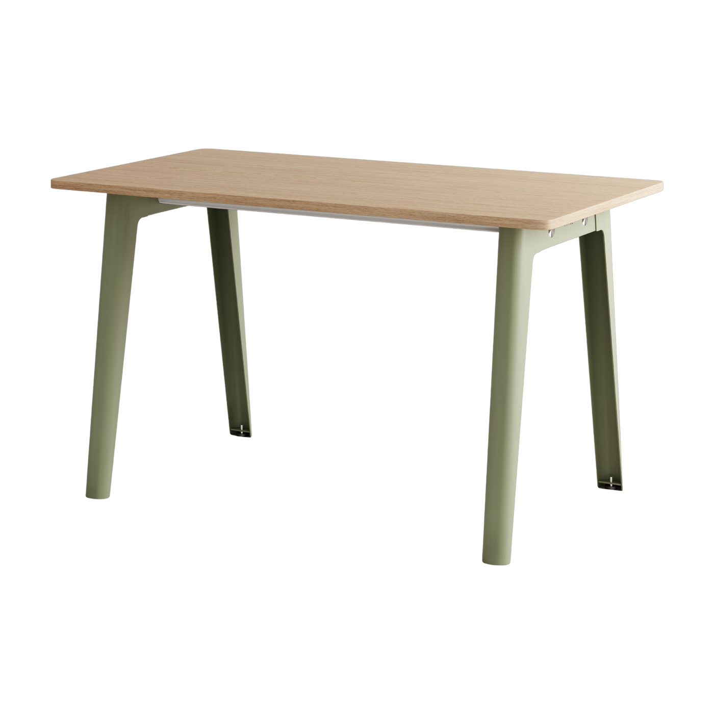 Bureau De roble con certificación ecológica, 130 x 70 cm, patas de color caqui New Modern - Tiptoe