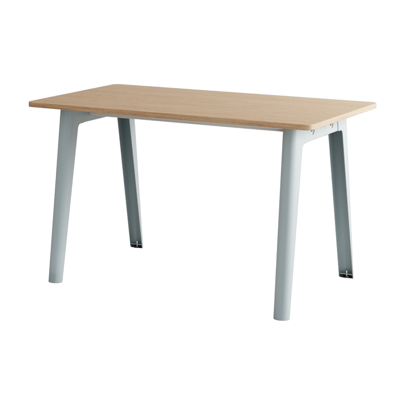 Bureau De roble con certificación ecológica, 130 x 70 cm, patas azul claro New Modern - Tiptoe