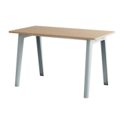 Bureau aus ökologisch zertifizierter Eiche 130 x 70 cm hellblaue Beine New Modern - Tiptoe