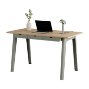 Bureau in rovere eco-certificato con cassetti 130 x 70 cm gambe grigio eucalipto New Modern - Tiptoe