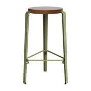 Barhocker aus dunkel gebeizter Eiche, 66 cm, MI LOU - TIPTOE