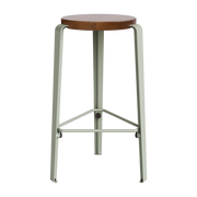 LOU -style dark gray eucalyptus oak bar stool, 66 cm, MI - TIPTOE