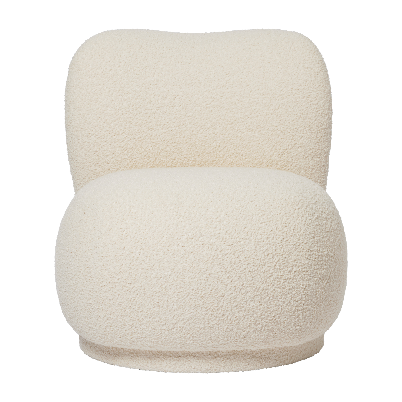 Cream bouclé fabric lounge chair 64x72x114cm Rico piccolo - Ferm living