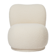 Lounge-Sessel aus cremefarbenem Bouclé-Stoff 64 x 72 x 114 cm Rico piccolo - Ferm living