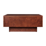 Table basse en broussin foncé 70x30cm Burl - Ferm living