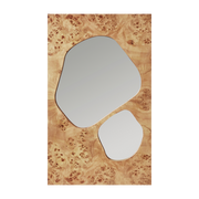 miroir en ronce de peuplier beige 50x3x82cm Folia - Ferm living