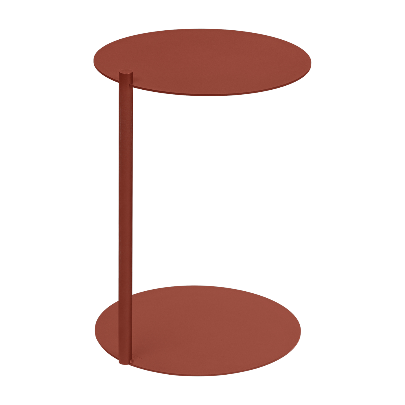 Ande Auburn Red Steel Side Table - noo. ma