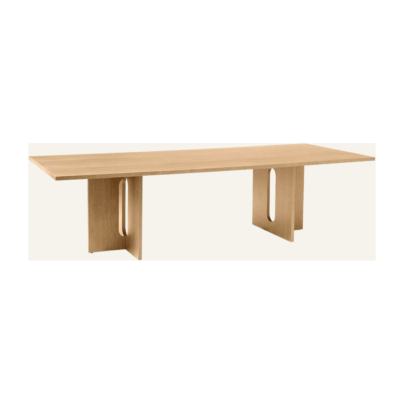 Tavolo rettangolare in impiallacciatura di rovere naturale 278x109cm Androgyne - Audo