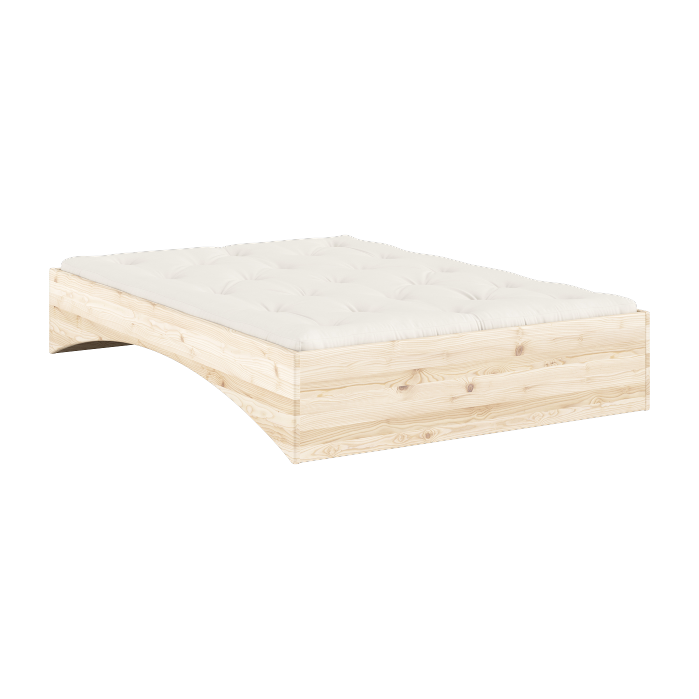 Bett aus natürlichem Kiefernholz 140 x 200 cm Orbit – Karup Design