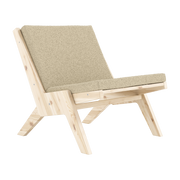 Poltrona in pino naturale e tessuto beige Sway - Karup Design