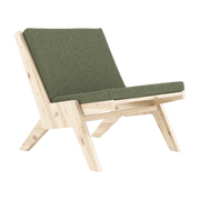 Fauteuil en pin naturel et tissu vert Sway - Karup Design