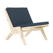Poltrona in pino naturale e tessuto blu Sway - Karup Design