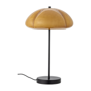 Lampada da tavolo in metallo nero e vetro giallo Kinoko - Bloomingville