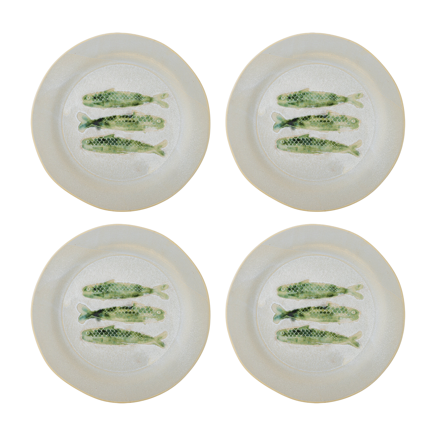 4 Teller aus grünem Steingut 27 x 2 cm Hadden – Bloomingville