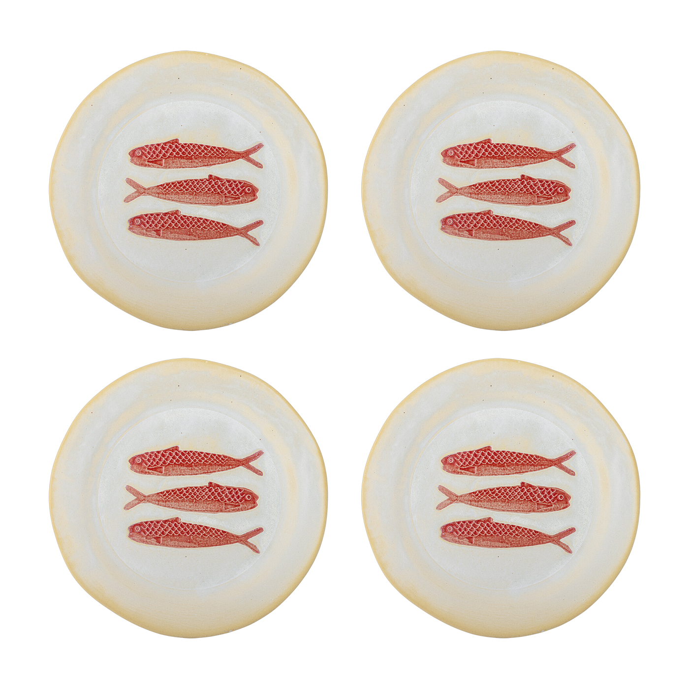 4 Teller aus rotem Steingut 27 x 2 cm Hadden – Bloomingville