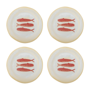 4 platos de gres rojo 27 x 2 cm Hadden - Bloomingville