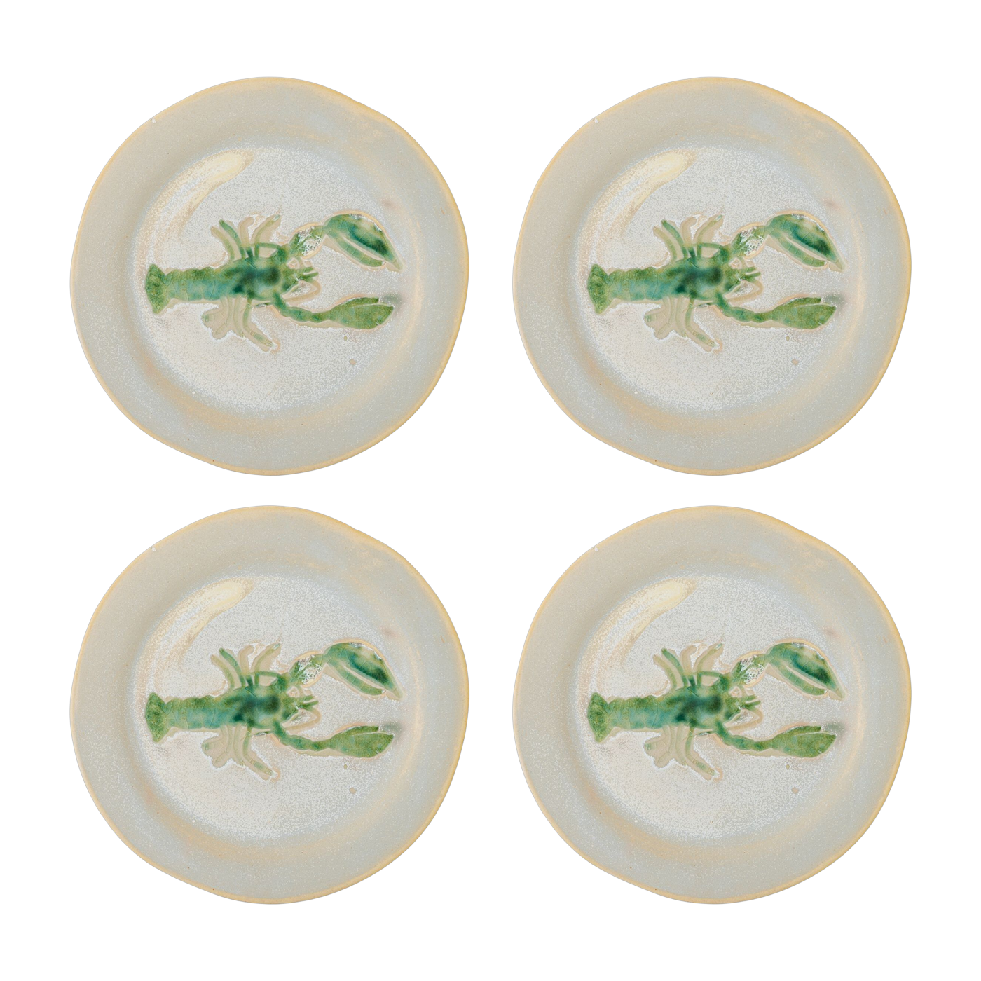 4 Teller aus grünem Steingut 21 x 2 cm Hadden – Bloomingville