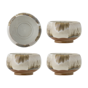 4 Schalen aus braunem Steingut, 12 x 7, 5 cm, Jade – Bloomingville