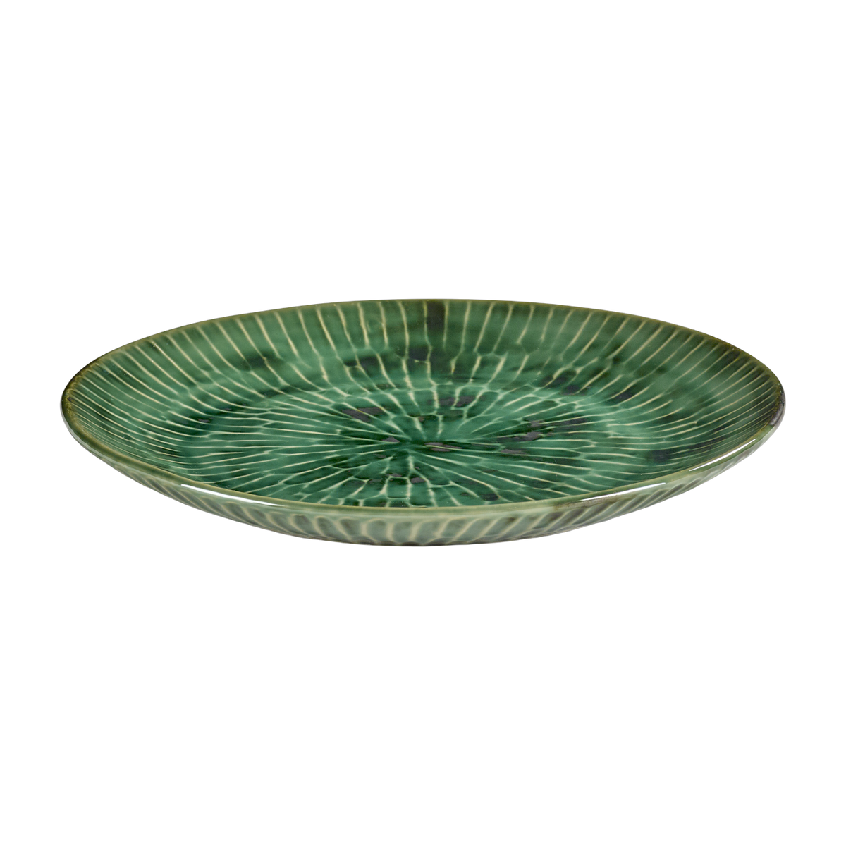 Grüner Keramik-Essteller 27 x 3 cm Lanza – Serax