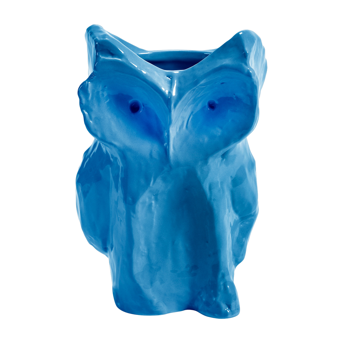 Vase Blaue Steingut-Eule 23 cm Après Minuit – Serax