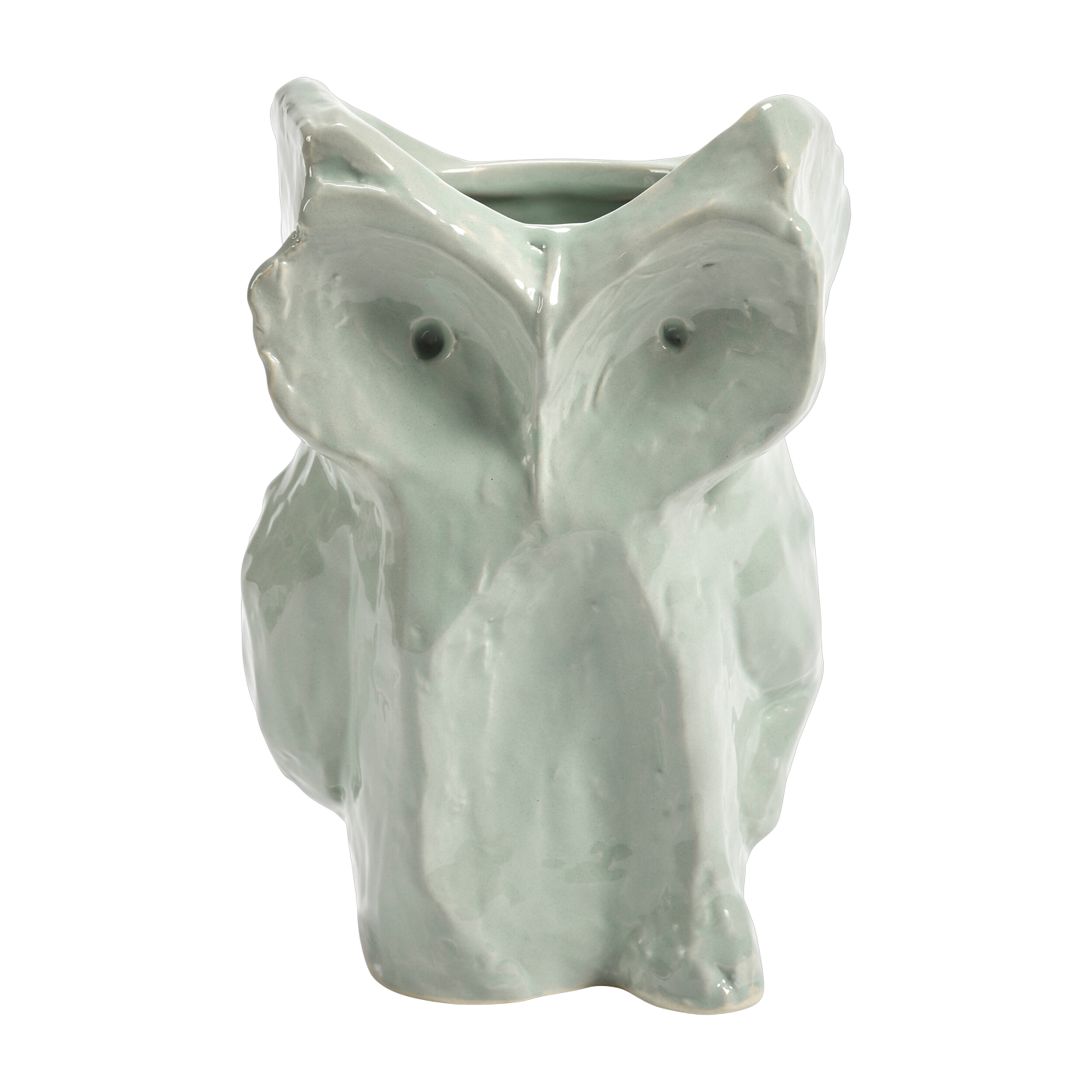 Vase Eule aus hellblauem Steingut, 23 cm, Après Minuit – Serax