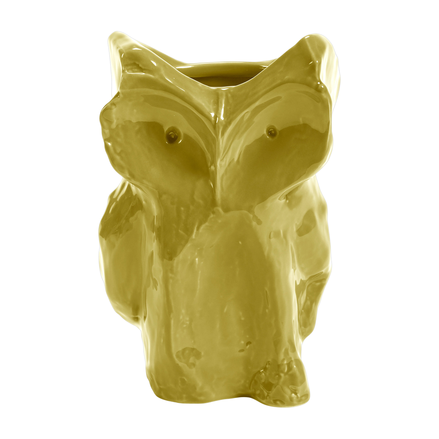 Vase Eule aus gelbem Steingut, 23 cm, Après Minuit – Serax