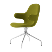 Sedia bureau in alluminio lucido e tessuto verde Catch - &tradition