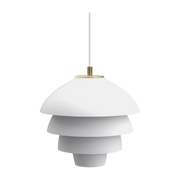 Sospensione in metallo bianco e ottone 31 cm Valencia - Belid