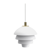 Sospensione in metallo bianco e ottone 18 cm Valencia - Belid