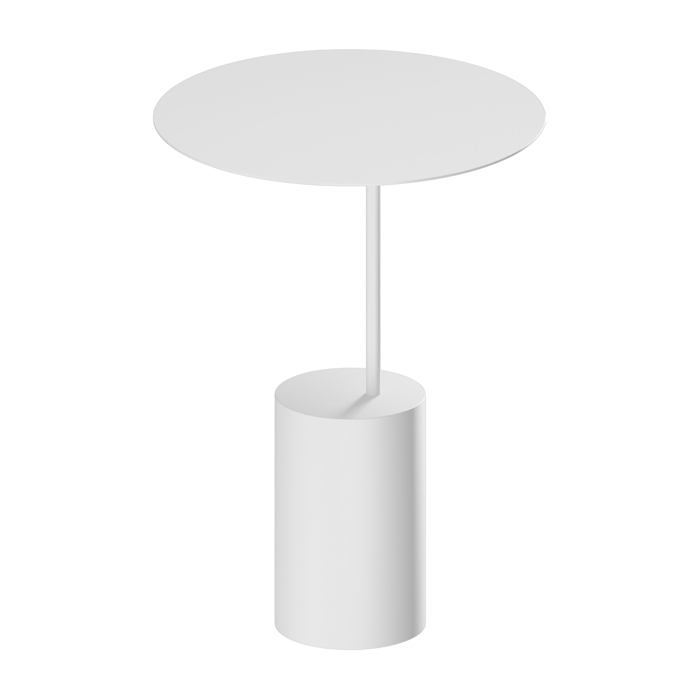 Beistelltisch aus weißem Stahl 40 cm Ciro – Metallbude