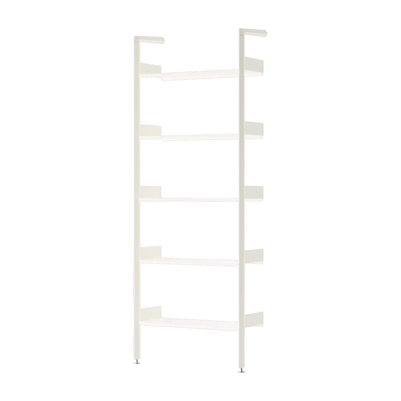 Scaffale in acciaio verniciato a polvere bianco 83x223x36cm Rombe - &tradition