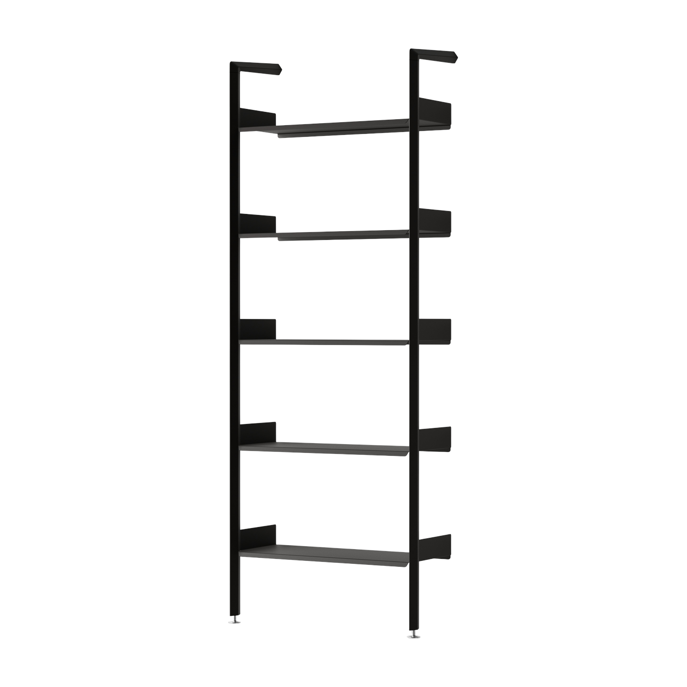 Scaffale in acciaio antracite 83x223x36cm Rombe - &tradition