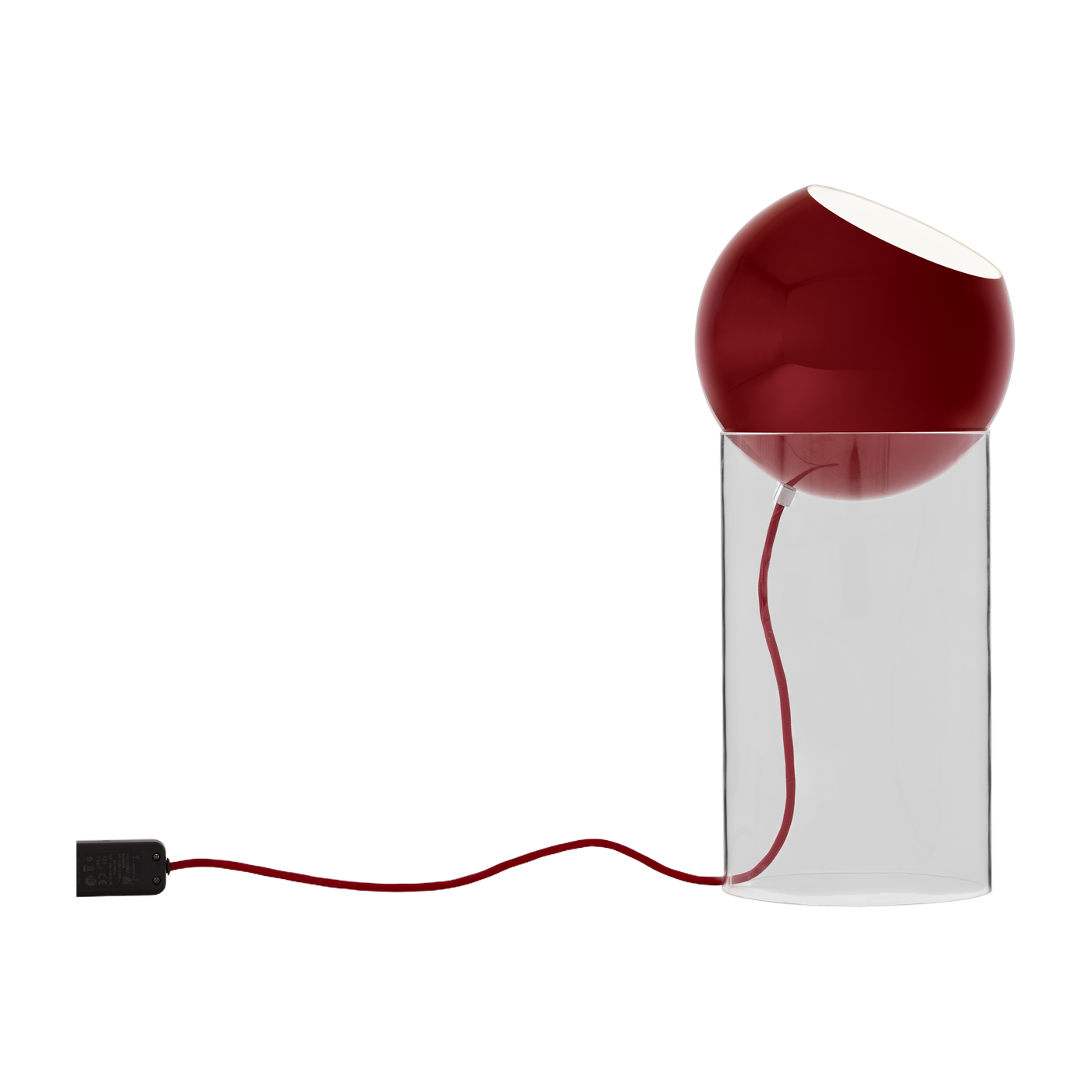 Lampada da tavolo Topan VP14 in vetro rosso vermiglio - &tradition