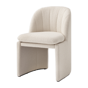 Fauteuil en tissu texturé crème 81x53x60cm Loafer - &tradition