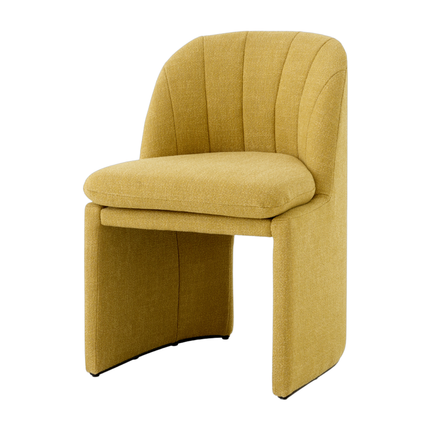 Loafer fabric armchair, yellow, 81x53x60cm - &tradition