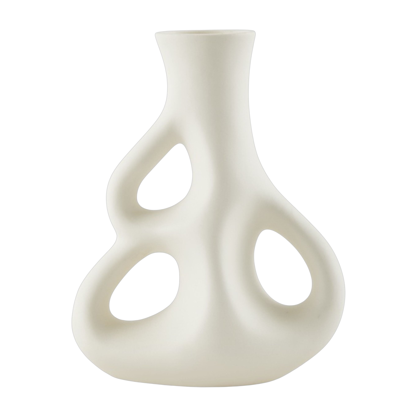 Vase a tre manici in gres bianco 17x9x21cm - pols potten