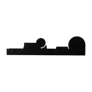 Black steel wall shelf 31x2x9cm Clouds - Emko