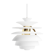 PH SNOWBALL soft white brass pendant light - Louis Poulsen