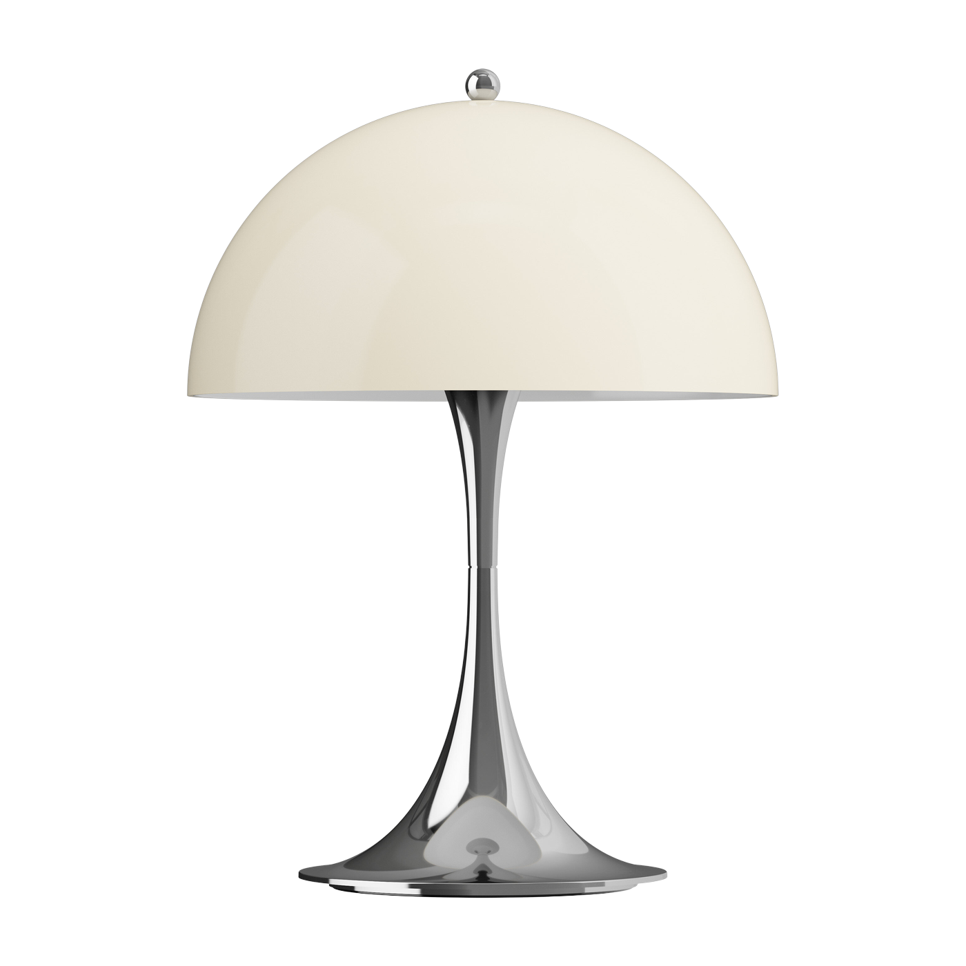 مصباح طاولة كروم وبيج أوبالي PANTHELLA 250 V3 - Louis Poulsen