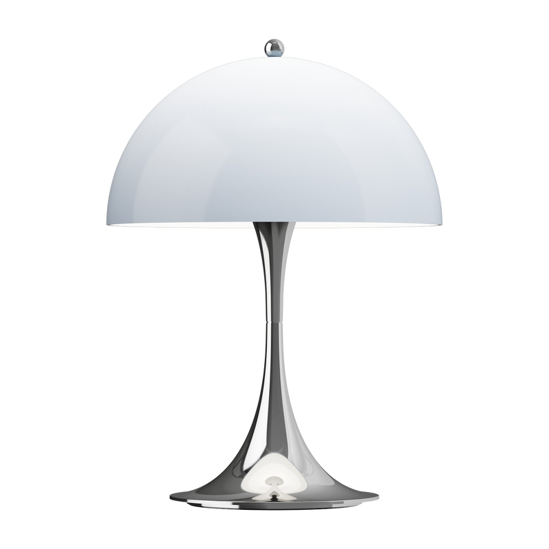 Lampe de table chrome et bleu gris opale PANTHELLA 250 V3 - Louis Poulsen