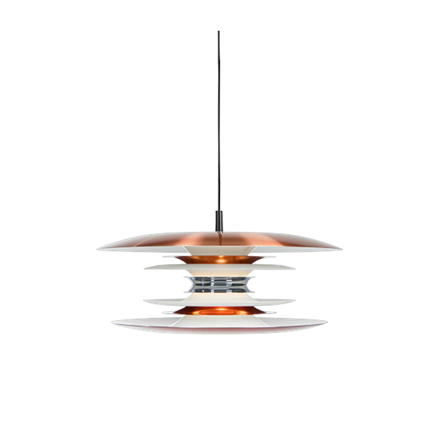 Kupferfarbene Hängelampe, Durchmesser 40 cm, Diablo – Belid