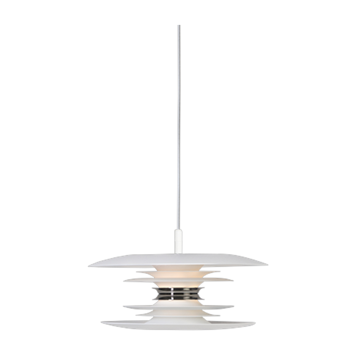 Weiße Pendelleuchte 1,75m Durchmesser 30cm LED Diablo - Belid