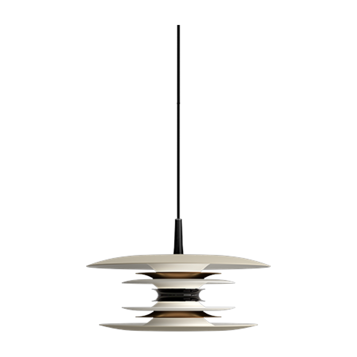 Beige und bronze Pendelleuchte 1,75m Durchmesser 30cm LED Diablo - Belid