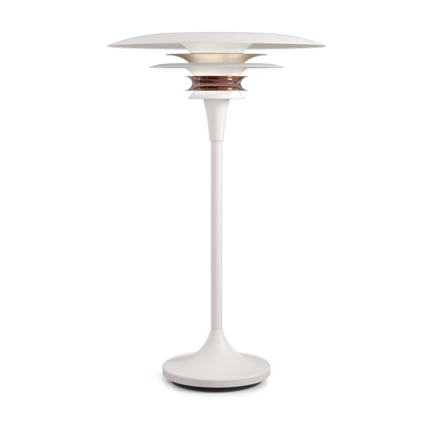 Lampada da tavolo bianca e oro rosa Ø30 Diablo - Belid
