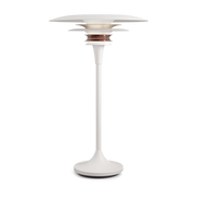 Lampada da tavolo bianca e oro rosa Ø30 Diablo - Belid