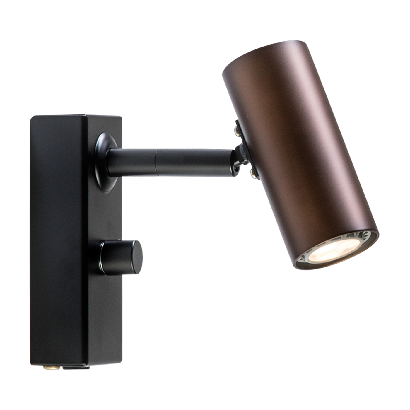 Black and brown metal wall light, 14. 9 cm, Cato - Belid