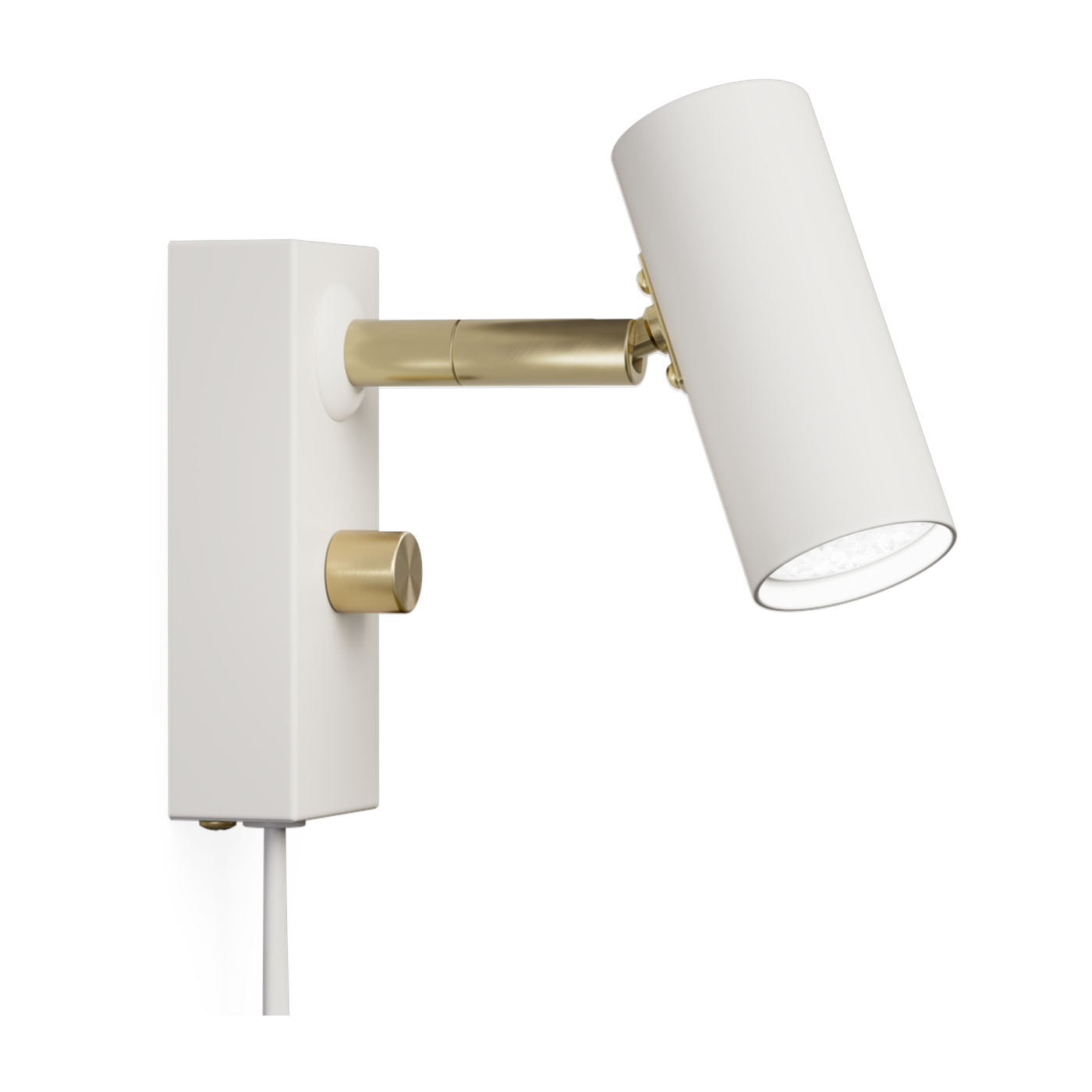 Aplique de pared de metal blanco y dorado 14, 9 cm Cato - Belid