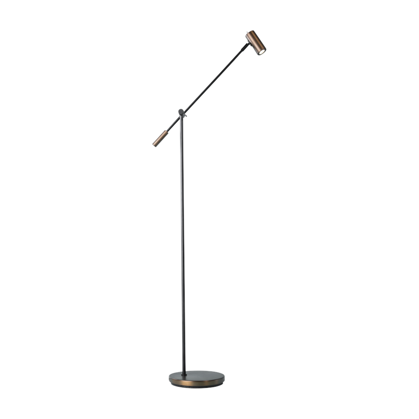 Dimmable floor lamp in black and brown metal 100-133. 9 cm Cato - Belid