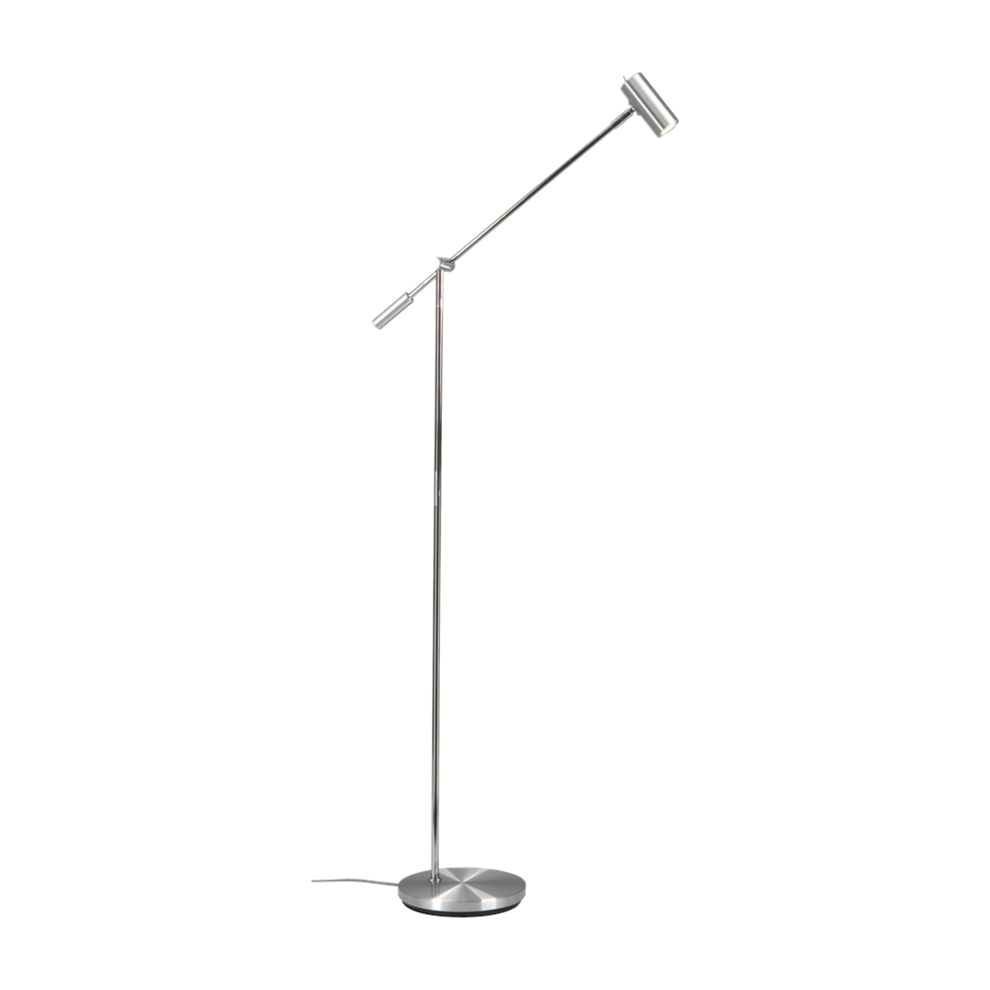Dimmable silver metal floor lamp 100-133. 9 cm Cato - Belid
