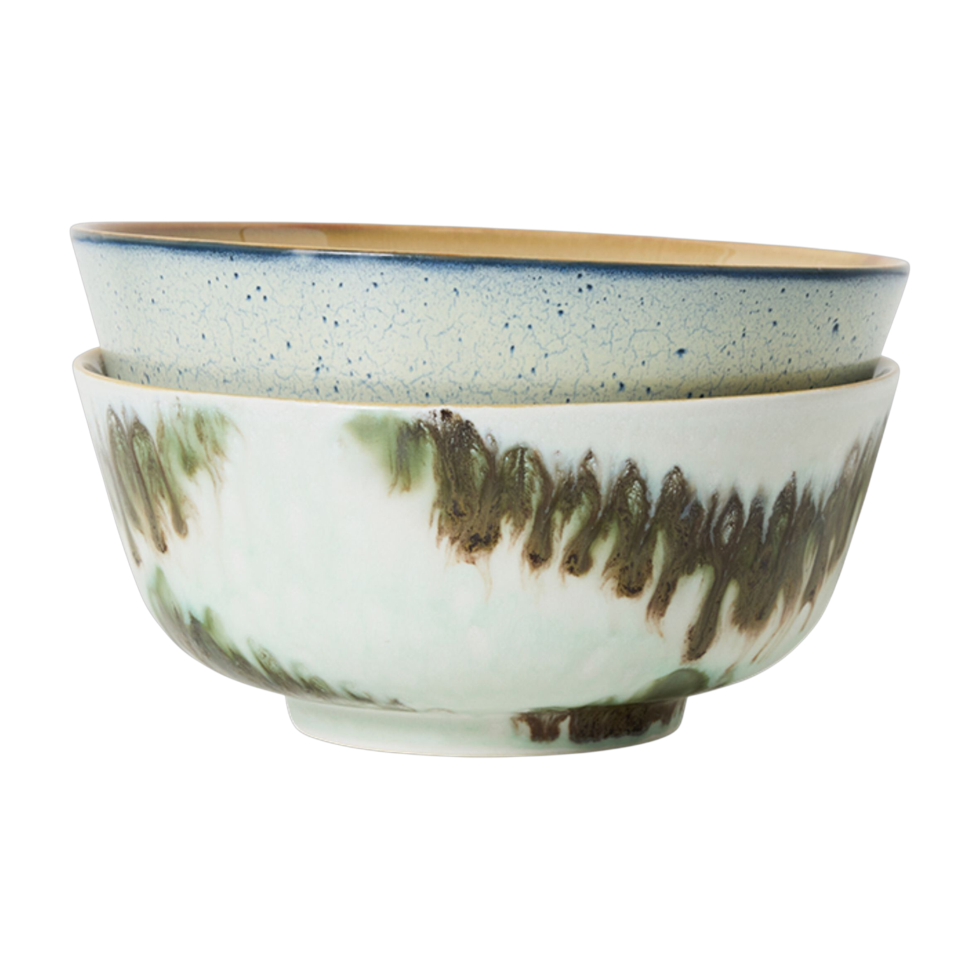 Cuencos de ramen de cerámica de colores de los años 70 - HKliving